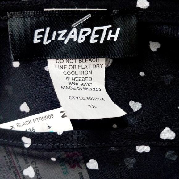 Elizabeth Sheer V-Neck Faux Button Up Top - Picture 5 of 8